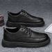 Euro Step 2025 Spring New Men's Business Formal Brogue Trendy Versatile British Style Casual Leather Shoes_vogvips.com