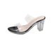 Transparent Crystal Thick Heel Drag Waterproof Platform High Heels Car Model Women's Sandals Nightclub Catwalk Pole Dance Shoes Women's Drag_vogvips.com