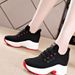 Dropshipping Sports 2025 Spring Style Fly Knit Thick Casual Height Increasing Soft Sole Women's Shoes Cross-Border_vogvips.com