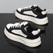 Men's Breathable White Sneakers Thick Soled Sports Casual Shoes Odor Resistant Wear Resistant Spring Style Height Increasing Sizes 6-07_vogvips.com