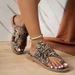 Cross-border With Rhinestones And Hollow Mesh Flat Sandals, Summer Sexy Open-toe Casual Women's Shoes Wholesale_vogvips.com
