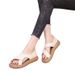 Roman With Covered Heel 2025 Summer New Fashion Versatile Flat Comfortable Slip-On Soft Leather Beach Sandals For_vogvips.com