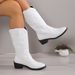 New Martin Embroidered High Heel Women's Shoes Wooden Sole Mid-Calf Western Cowboy Boots Winter_vogvips.com