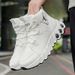 One Pair Of Simple And Fashionable Mid-top Basketball Shoes. Thickened, Soft, Shock-absorbing, Wear-resistant_vogvips.com