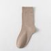 Women's Socks Solid Color Casual Socks Spring And Summer Breathable Sweat Absorbing Socks Four Seasons Cotton Socks Mid Tube Socks Women's Socks_vogvips.com