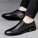 Business Formal Casual Leather For Men British Style Breathable Soft Sole Top Layer Cowhide Groom Wedding Shoes Trendy_vogvips.com