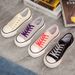 Women's 2025 New Round Toe Slip On Canvas Casual Shoes Soft Sole Comfortable Lazy Loafers_vogvips.com