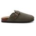 Bebealy Clogs For Women Suede Soft Leather Clogs Classic Cork Clog Antislip Slippers Waterproof Mules House Sandals Buckle Shoes_vogvips.com