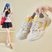 Dexun Little White Shoes Women's Mesh Breathable Students Running Sports Leisure_vogvips.com