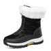 Northeast Winter Outdoor For Waterproof Non-Slip Fleece-Lined Thickened Warm Cotton Shoes Women Snow Country Tour Ski_vogvips.com