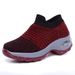 Women's Shoes Popular Plus Size Women's Shoes Air Cushion Fly Knit Sports Shoes Over The Foot Shoes Fashion Rocking Shoes Casual Shoes Socks Shoes_vogvips.com
