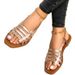 Plus-size Women's Sandals, Korean Version, 2020 New Style, Flat-soled Spring And Summer Fashion Woven Beach Shoes,_vogvips.com
