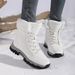 Women's Shoes Winter Snow Boots With Non-Slip Rubber Sole, High Top Leather Warm Shoes For Outdoor Travel And Daily Wear_vogvips.com