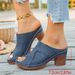 European And American Style Hollow-out Chunky Heel Roman Sandals - New Summer Collection, One-strap, Plus Size, High Heel Women's Sandals_vogvips.com