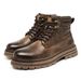 Autumn Putian New High-top British Style Men's Martin Thick-soled Outdoor Motorcycle Workwear Leather Boots_vogvips.com