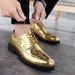 Euro Step 2025 Trendy New Brogue Glossy Thick-Soled Floral Casual Nightclub Leather Shoes_vogvips.com