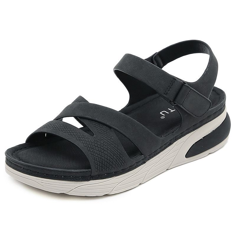 8275-2 New 2025MD Lightweight Sandals Casual Sports Comfortable Thick Sole Velcro Stitching Large Size Women's Shoes_vogvips.com