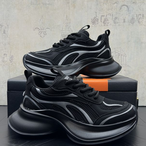 Trendy Men's 2026 Summer New Model Mesh Breathable Thick-soled Height-increasing Dad Versatile Sports Casual Shoes_vogvips.com