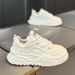 Spring New Breathable White Shoes, Men's Trendy Versatile Thick Soled Sports And Leisure Board Shoes_vogvips.com