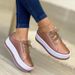 Single Size Single Shoe Women's New Round Toe Thick Soled Casual Adhesive Shoes_vogvips.com