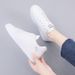 Korean Style Women's Casual Sneakers - Lightweight Breathable Low-Top Canvas Shoes With Floral Pattern, Non-Slip Rubber Sole For Daily Wear_vogvips.com