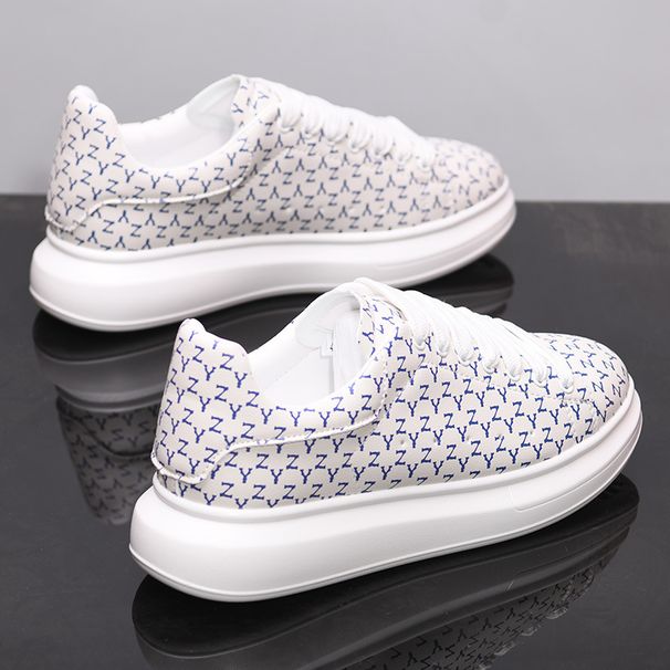 Spring Men's Trendy White Shoes Casual Running Sports Versatile Dad Sneakers Height Increasing Couple_vogvips.com