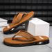 RIKANA Trendy Brand Men's Flip Flops Summer Anti-slip Soft Sole Wear Sandals Street Style Personalized Beach Slippers Men_vogvips.com
