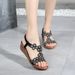 2025 Summer New Water Diamond Bohemian Slope Heel Comfortable Large Sandals_vogvips.com