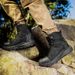 New Tactical Boots For Men's Outdoor Hiking And Mountain Rescue Shoes, Mid Top Desert Workwear Boots, Men's Large Size_vogvips.com