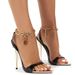 Women's Peep-Toe High Heels Size 43 Thin Heel Faion Sandals Roman Sle Ultra High Heels Eater Than 8cm PU Material_vogvips.com