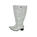 Women's Shoes Niche Design Rear Zipper Pointed Toe Large Tube Circumference High Heel Stacked Boots Retro Western Cowboy Boots Thick Heel Long Boots_vogvips.com