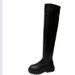 Elastic Over-the-Knee High For Women 2025 Autumn Winter New Style Petite Riding Slim Chunky Heel Long Boots_vogvips.com