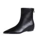SEVEN BIG TREES Women's Vintage Pointed Toe Ankle Boots With Metal Accents, Low Heel & Hidden Wedge For Height & Comfort, Winter Fashion Booties_vogvips.com