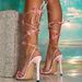 Women's Elegant Fish Mouth Stiletto Heel Sandals With PU Lining For Summer Wedding Party Evening Dress High Heels Plus Size Women's Sandals_vogvips.com