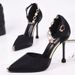 2026 New Women's High Heels: Pointed Toe, Black, Sexy, Wine Glass Heel, Girl's Ankle Strap, Thin Heel Single Shoes_vogvips.com