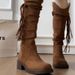 2025 Autumn Tassel Knight Thick Heel Over-the-Knee Long Slimming Slouch High Boots Women_vogvips.com