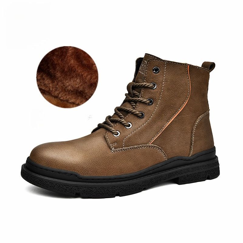 High Top Martin Boots Men's Shoes Medium Boots Tooling Men's Short Boots Snow Men's Shoes_vogvips.com
