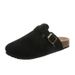Baotou Women Lovers Cork Large Caligae Casual Half Slippers Lazy Shoes Fashion_vogvips.com