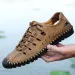 Leather Comfortable Outdoor Shoes 2022 Summer Walking Male Sneakers Men Beach Casual Sandals_vogvips.com