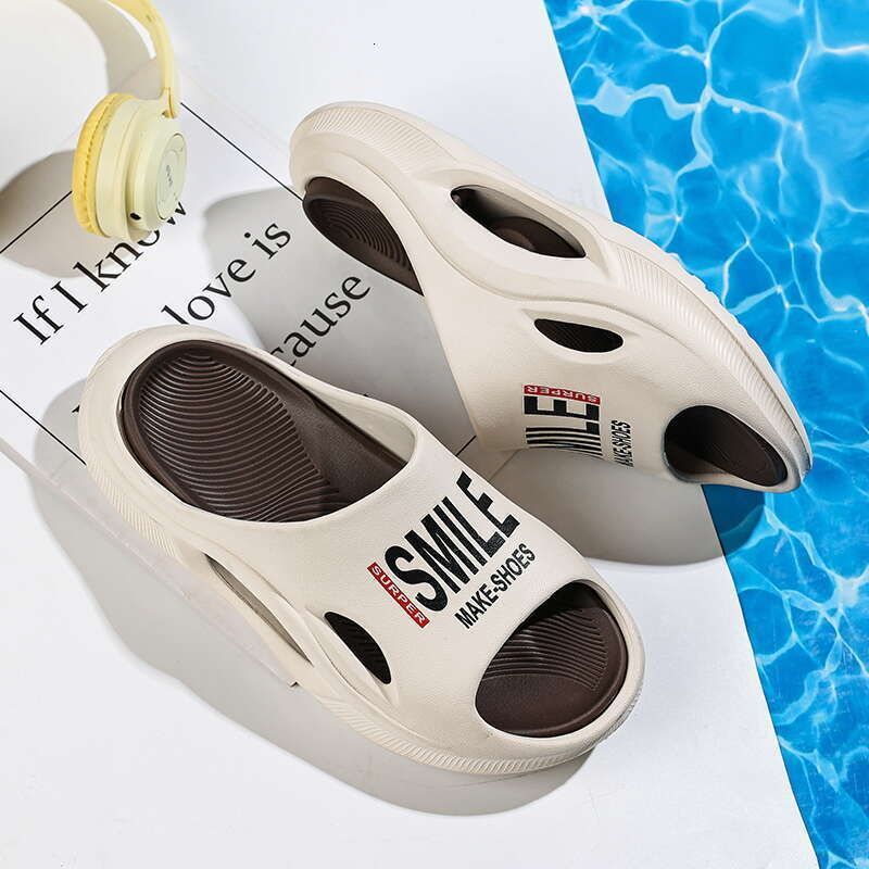 Women Sandals Men Beach Slip Shock Absorption Flexible Pool Casual Unisex Summer Waterproof Slides Luxury Shoes_vogvips.com