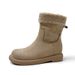 6CM Height Increase Warm Lamb Wool Thick Sole Short For Women Outdoor Wear 2025 New Casual Versatile Side Zipper Snow_vogvips.com