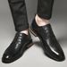 Bottom Polishing Style Formal Leather Shoes Men's Casual Leather Shoes Low-top Heightening Lace-up Men's Shoes_vogvips.com