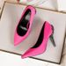 Women S Pumps Style Pointed Toe Stiletto High Heels Wedding Red Bridal Metal Hollow Suede Shallow Mouth Women Shoes_vogvips.com