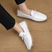 Top-Grain Leather Men's Shoes 2020 Genuine Leather Casual Shoes Couple Style Men's Driving Moccasins Soft Sole Comfortab_vogvips.com