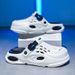 Men’s Shoes New Summer Anti Slip Wear Resistant Shit Stepping Feeling Closed Toe Slippers Thick Soled Outdoor Wear Two Way Sandals_vogvips.com