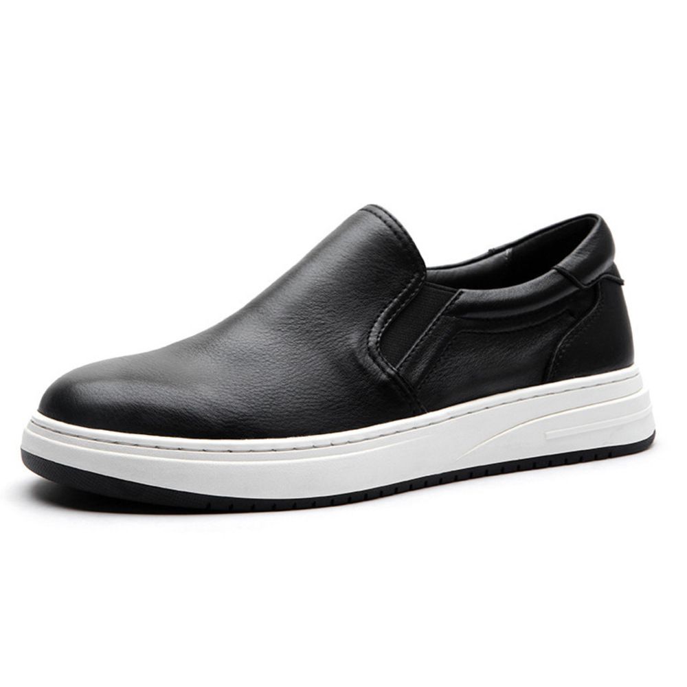 Euro Step Genuine Men's Sneakers New Slip-On Breathable Casual Leather Loafers Soft Sole Driving Shoes_vogvips.com