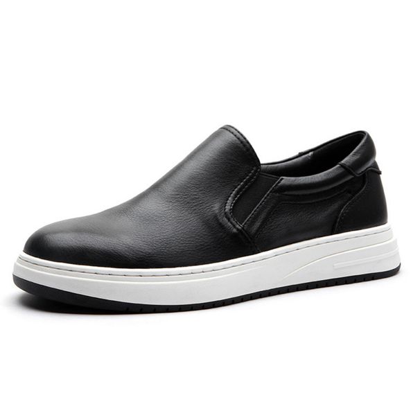 Euro Step Genuine Men's Sneakers New Slip-On Breathable Casual Leather Loafers Soft Sole Driving Shoes_vogvips.com
