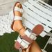 European And American Foreign Trade Large Size Buckle Flat Slide For Women Cross-Border Retro Lightweight Beach Sandals_vogvips.com