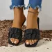 Summer For Flip Flops Flats New Pleated Korean Slippers Women Sandals Green Slip On Shoes Plus Size 35-43_vogvips.com