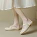 French Style Closed-Toe Half Slippers For Women, Outdoor Wear, 2025 Summer New Flat Sandals, Slip-On Mules_vogvips.com